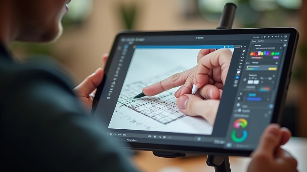 Close-up of digital pen pressure sensitivity being adjusted on tablet settings interface